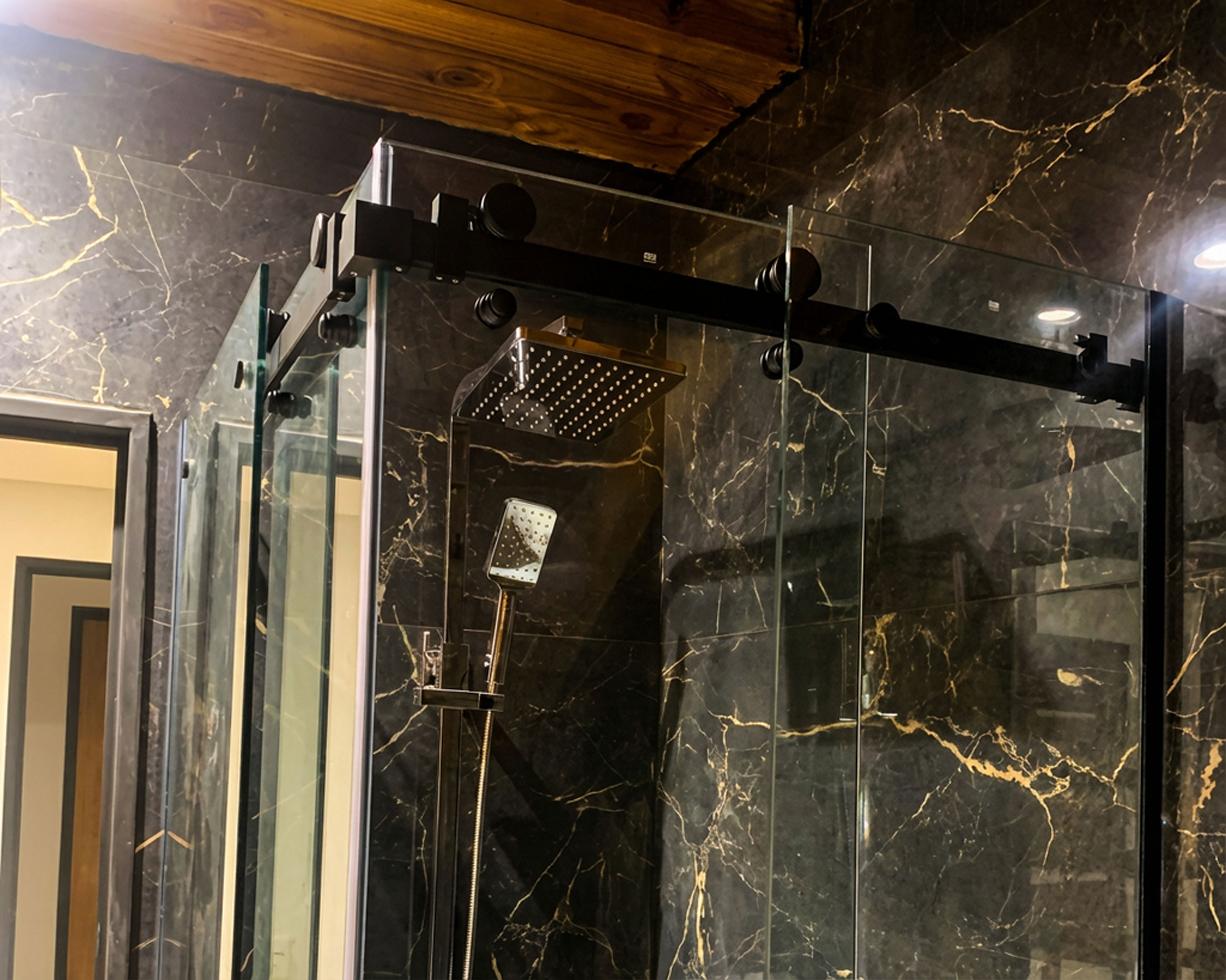 Mamparas de baño Corredizas tipo granero Di Lello Caballito | Belgrano